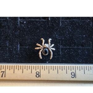 Vintage Sterling Silver Spider Onyx Stone Cab Brooch/Lapel Pin Ready2Wear